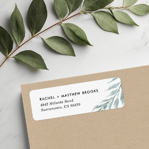 Minimalist Watercolor Botanical Return Address