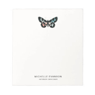 Minimalist Watercolor Butterfly Logo Notepad