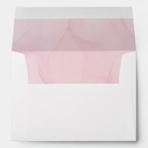 Minimalist watercolor pink envelope