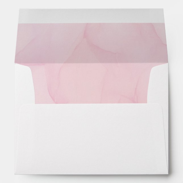 Minimalist watercolor pink  envelope (Back (Bottom))