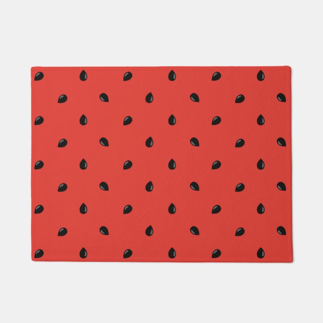Minimalist Watermelon Seed Pattern Doormat (Front)