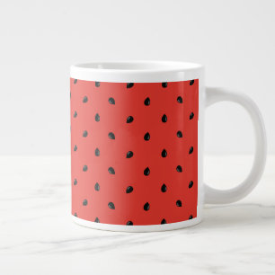 Minimalist Watermelon Seed Pattern Large Coffee Mug