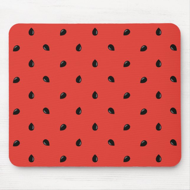 Minimalist Watermelon Seed Pattern Mouse Pad (Front)
