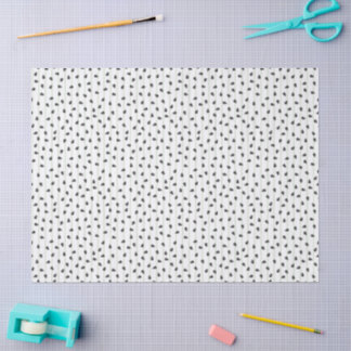 Minimalist Watermelon Seeds and Stripes Summer Wra Tissue Paper