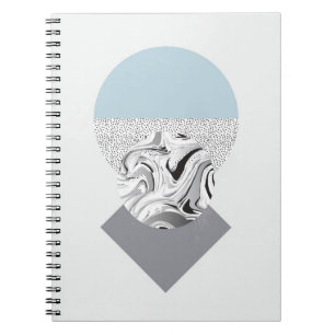 Minimalist Wave & Dots Design Notebook