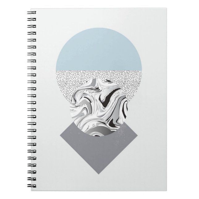 Minimalist Wave & Dots Design Notebook (Front)