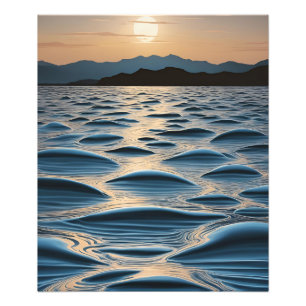 Minimalist Waves at Dawn Photo Print