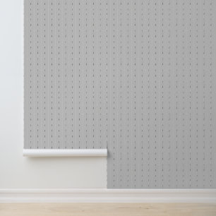Minimalist Wavy Line Pattern in Grey & White Wallpaper