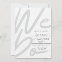Minimalist We do engagement party invitation