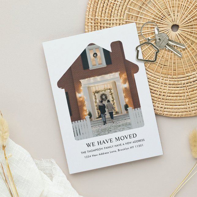 Minimalist We Have Moved New Home Photo Moving Announcement (Creator Uploaded)