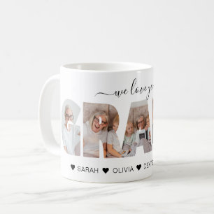 Minimalist We Love You GRAMS Photo Collage Coffee Mug