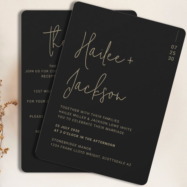Minimalist Wedding All-In-One Modern Simple Script Invitation (Creator Uploaded)