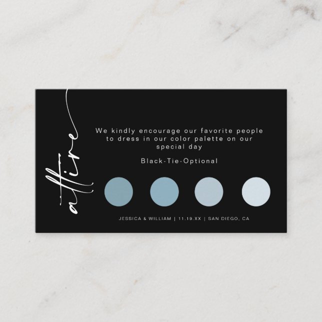 Minimalist Wedding Attire Dress Code Insert  (Front)