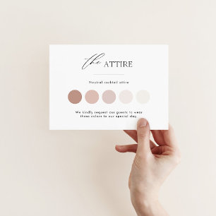 Minimalist Wedding Attire Insert Card with Script