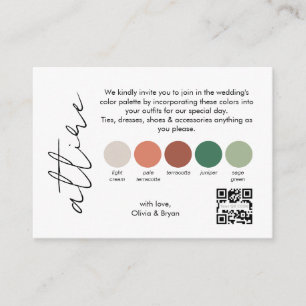 Minimalist Wedding Attire   QR code Enclosure Card