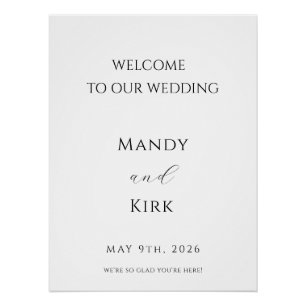 Minimalist Wedding Backdrop Banner  Poster