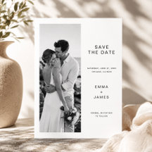 Minimalist Wedding Black and White Photo