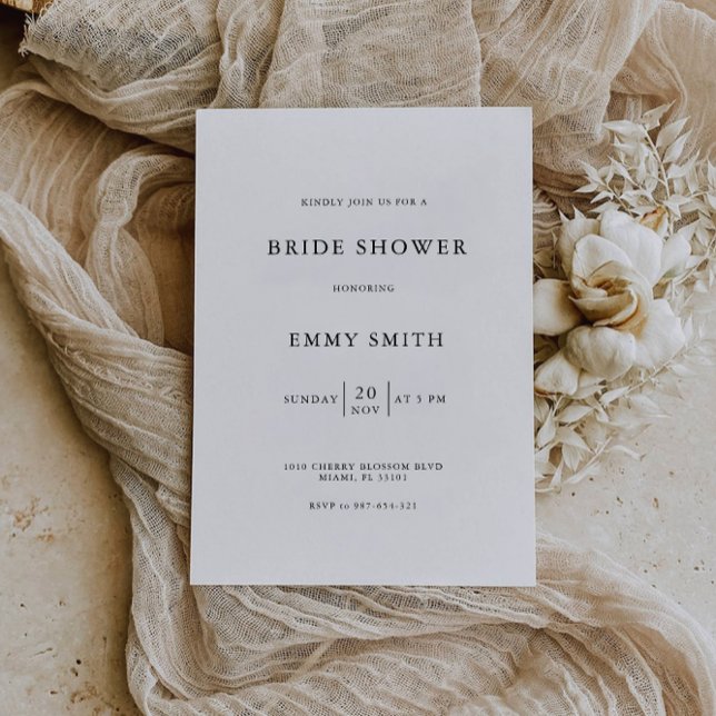 Minimalist Wedding  Bridal Shower Invitation (Minimalist Wedding Bridal Shower Invitation)