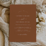 Minimalist Wedding Burnt Orange Invitation<br><div class="desc">More Pretty Wedding Invitations in the Little Bayleigh Store!</div>