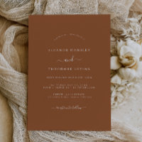 Minimalist Wedding Burnt Orange