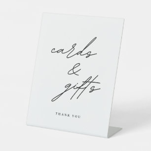 Minimalist Wedding Cards and Gifts Pedestal Sign
