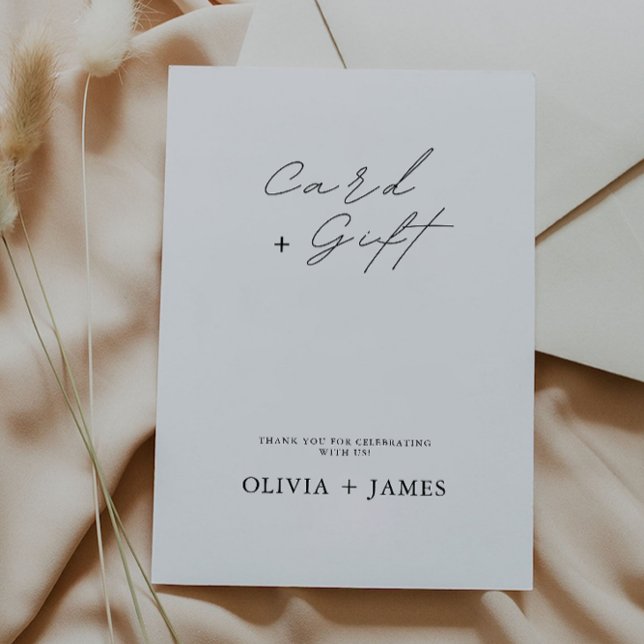 Minimalist Wedding Cards and Gifts Sign,  (Minimalist Wedding Cards and Gifts Sign,)