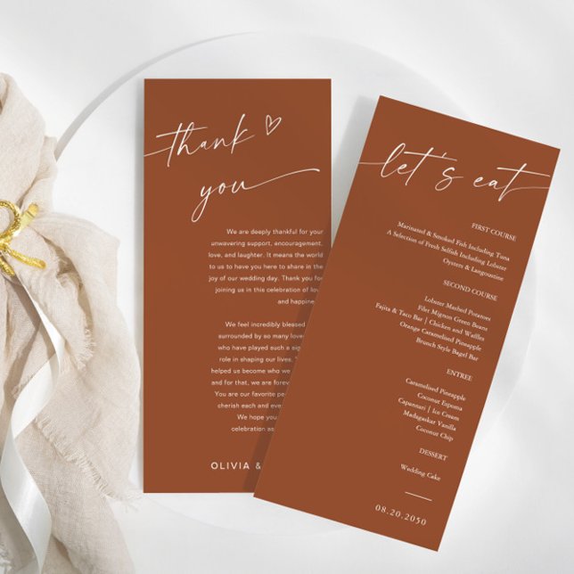 Minimalist Wedding Ceremony Menu (Creator Uploaded)