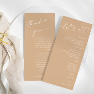 Minimalist Wedding Ceremony Menu