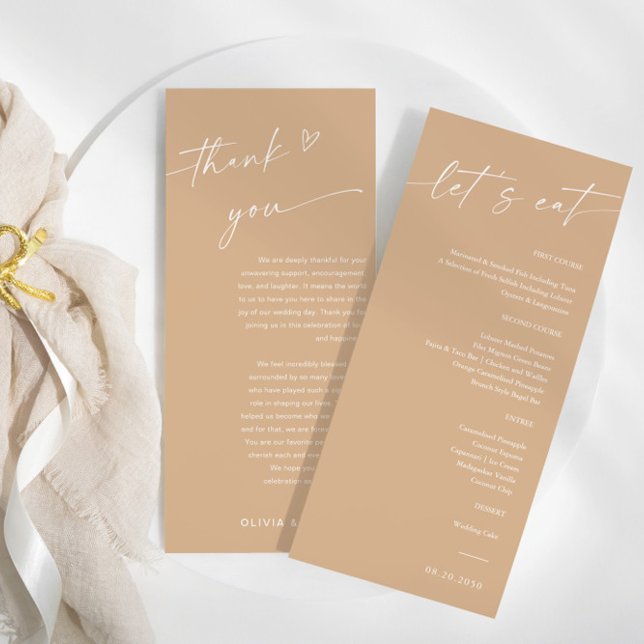 Minimalist Wedding Ceremony Menu (Creator Uploaded)