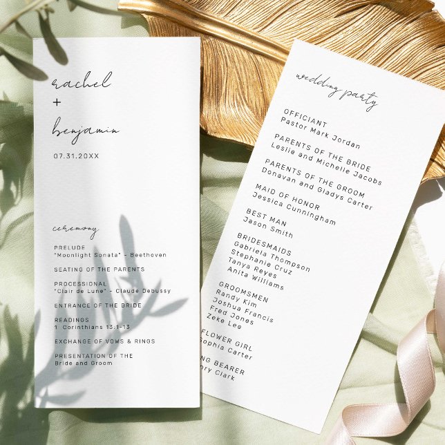 Minimalist Wedding Ceremony Script Program Elegant (Creator Uploaded)