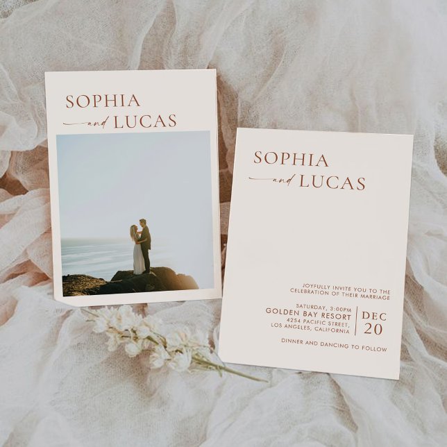Minimalist Wedding Ceremony with Photo Invitation (Creator Uploaded)
