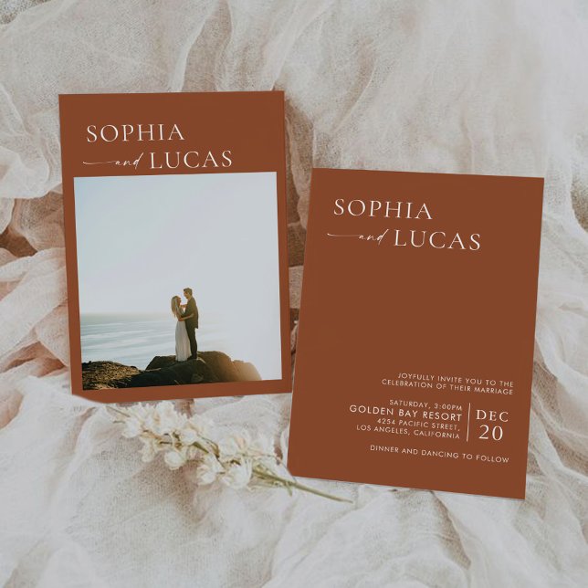 Minimalist Wedding Ceremony with Photo Invitation (Creator Uploaded)