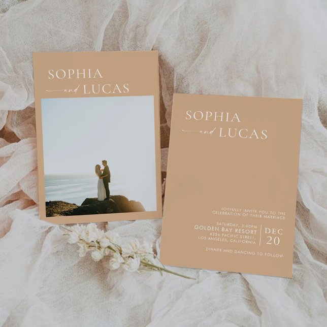 Minimalist Wedding Ceremony with Photo Invitation (Creator Uploaded)