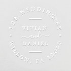 Minimalist Wedding Circular Address
