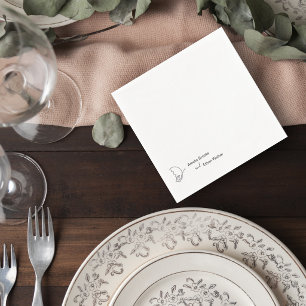 Minimalist Wedding Cocktail Napkin