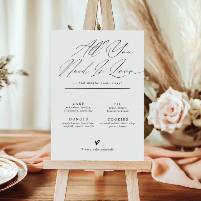 Minimalist Wedding Dessert Bar Menu Sign (Creator Uploaded)