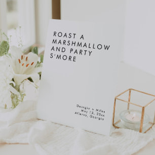 Minimalist Wedding Dessert Bar S'mores Sign