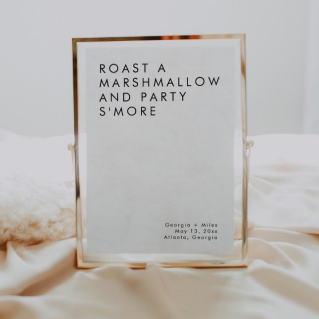 Minimalist Wedding Dessert Bar S'mores Sign (Creator Uploaded)