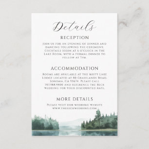 Minimalist Wedding Details Enclosure Card