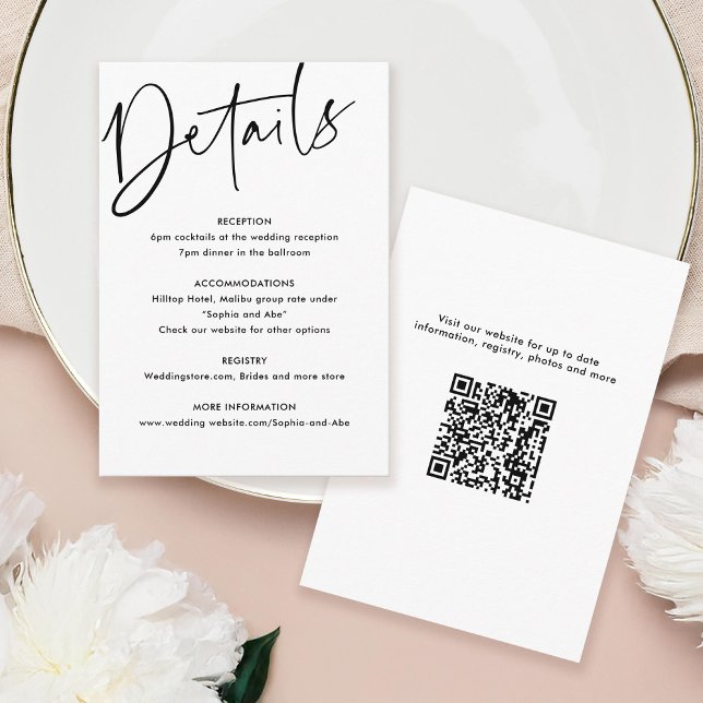 Minimalist Wedding Details Enclosure Card (Creator Uploaded)