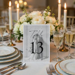 Minimalist Wedding | Elegant Black & White Photo Table Number<br><div class="desc">Guide your guests in style with elegant, modern table numbers. This minimalist wedding table number features a clean black-and-white design with a subtle photo overlay, perfectly matching your wedding invitation suite. The bold typography ensures easy visibility while maintaining a refined and sophisticated look. Designed for modern couples, it adds a...</div>