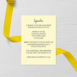 Minimalist Wedding Enclosure Card