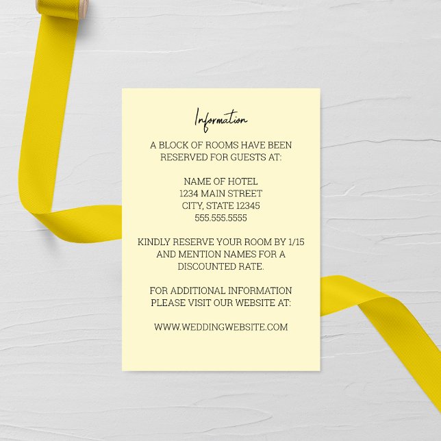 Minimalist Wedding Enclosure Card (Creator Uploaded)