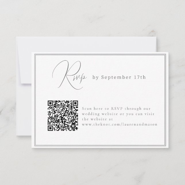 Minimalist Wedding Enclosure Card Online Response (Front)