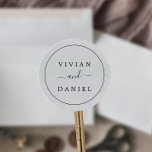 Minimalist Wedding Envelope Seals<br><div class="desc">These minimalist wedding envelope seals are perfect for a simple wedding. The modern romantic design features classic black and white typography paired with a rustic yet elegant calligraphy with vintage hand lettered style. Customisable in any colour. Keep the design simple and elegant, as is, or personalise it by adding your...</div>