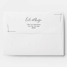 Minimalist Wedding Envelope with Crossed Borders
