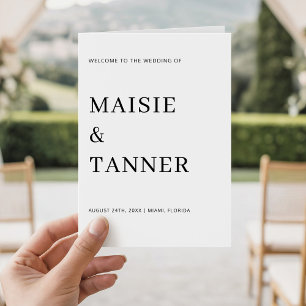 Minimalist Wedding Favor Elegant Wedding Party Card