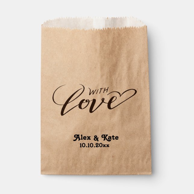 Minimalist Wedding Favour Bags (Front)