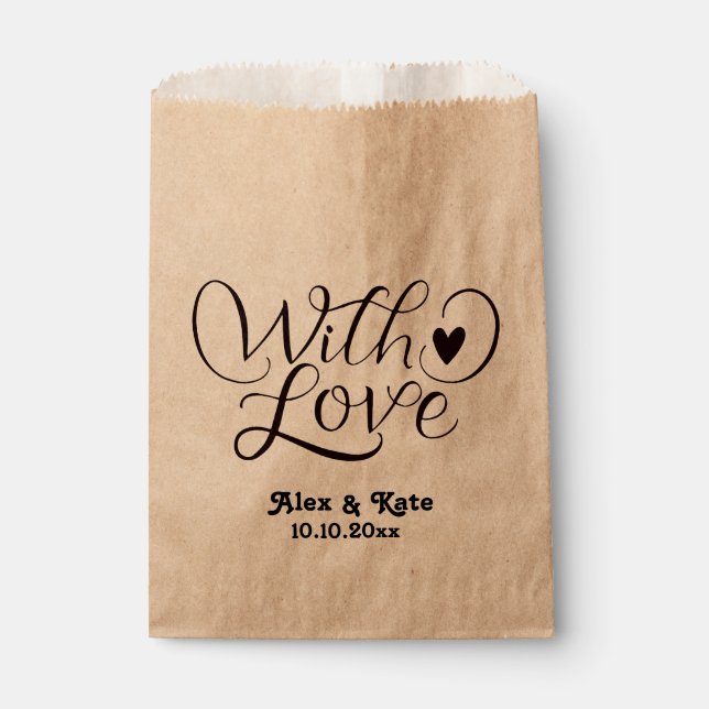 Minimalist Wedding Favour Bags (Front)