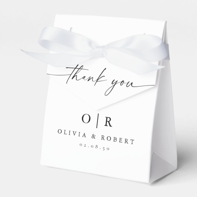 Minimalist Wedding Favour Box (Front Side)